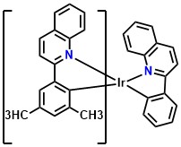 Ir(dmpq)₂(2-phq) Bis(2-(3,5-dimethylphenyl)quinoline-C2,N)(2-phenylquinoline)iridium(III)