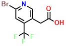 2-Bromo-4-(Trifluoromethyl)pyridine-5-acetic acid