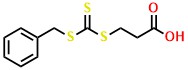 Propanoic acid, 3-[[[(phenylmethyl)thio]thioxomethyl]thio]-