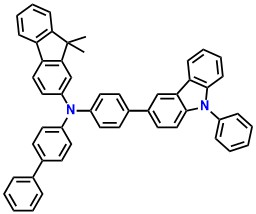PCBBiF, N-([1,1'-biphenyl]-4-yl)-9,9-dimethyl-N-(4-(9-phenyl-9H-carbazol-3-yl)phenyl)-9H-fluoren-2-amine