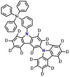D-Siczcz, 9-(3-(triphenylsilyl)phenyl)-9H-3,9'-bicarbazole-1,1',2,2',3',4,4',5,5',6,6',7,7',8,8'-d15