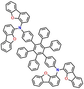 4DBFHPB, N4,N4,N4'',N4''-Tetrakis(4-dibenzofuranyl)-2',3',5',6'-tetraphenyl-[1,1':4',1''-terphenyl]-4,4''-diamine