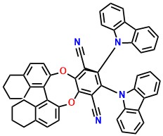 (R)-OBN-Cz, (R)-2,3-Di(9H-carbazol-9-yl)-8,9,10,11,12,13,14,15-octahydrobenzo[b]dinaphtho[2,1-e:1',2'-g][1,4]dioxocine-1,4-dicarbonitrile