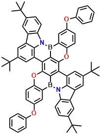 BO-N2, Bis(2,5-(4-phenoxyphenoxy)) bis(3,6-ditert-butyl-9H-carbazole)-1,4-diboron