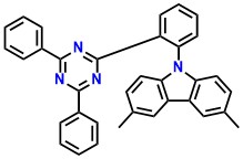 mCzTrz, 9-(2-(4,6-diphenyl-1,3,5-triazin-2-yl)phenyl)-3,6-dimethyl-9H-carbazole