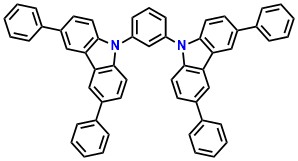 2DPCz, 1,3-bis(3,6-diphenyl-9H-carbazol-9-yl)benzene
