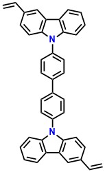 CBP-V, 9,9'-([1,1'-Biphenyl]-4,4'-diyl)bis(3-ethenyl-9H-carbazole)