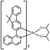 Ir(fliq)2(acac), Bis[1-(9,9-dimethyl-9H-fluoren-2-yl)-isoquinoline](acetylacetonate)iridium(III)