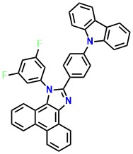 2FPPICz, 2-(4-(9H-carbazol-9-yl)phenyl)-1-(3,5-difluorophenyl)-1H-phenanthro[9,10-d]imidazole
