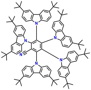 5TCzBN, 2,3,4,5,6-Pentakis(3,6-di-tert-butyl-9H-carbazol-9-yl)benzonitrile
