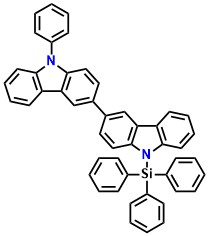 BCz-Si, 9-Phenyl-9'-(triphenylsilyl)-9H,9'H-3,3'-bicarbazole