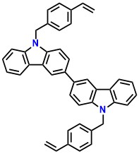 BCzMS, 9,9'-Bis[(4-ethenylphenyl)methyl]-3,3'-bi-9H-carbazole