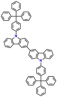 BCzTPM, 9,9'-Bis(4-tritylphenyl)-9H,9'H-3,3'-bicarbazole