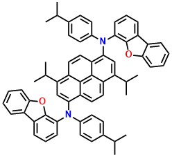BD-1, N1,N6-bis(dibenzo[b,d]furan-4-yl)-3,8-diisopropyl-N1,N6-bis(4-isopropylphenyl)pyrene-1,6-diamine