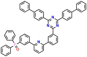 BPTRZ-Py-TPO, 3-(6-(3-(4,6-Di(biphenyl-4-yl)-1,3,5-triazin-2-yl)phenyl)pyridin-2-yl) phenyldiphenylphosphine oxide