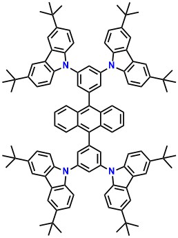 C-A-C, 9,10-Bis(3,5-bis(3,6-di-tert-butylcarbazol-9-yl)-phenyl) anthracene