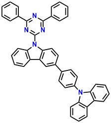 CPCBPTz, 3-(4-(9H-Carbazol-9-yl)phenyl)-9-(4,6-diphenyl-1,3,5-triazin-2-yl)-9H-carbazole