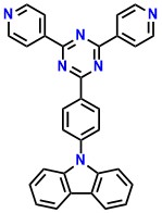 Cz-Ph-TRZ4Py, 9-(4-(4,6-Di(pyridin-4-yl)-1,3,5-triazin-2-yl)phenyl)-9H-carbazole