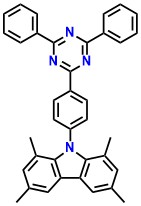 Cz-TRZ2, 9-(4-(4,6-diphenyl-1,3,5-triazin-2-yl)phenyl)-1,3,6,8-tetramethyl-9H-carbazole