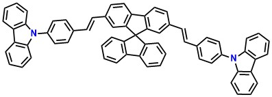 CzPVSBF, 2,7-Bis((E)-4-(9H-carbazol-9-yl)styryl)-9,9'-spirobi[fluorene]