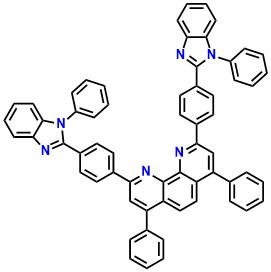 DBimiBphen, 4,7-Diphenyl-2,9-bis(4-(1-phenyl-1H -benzo[d ]imidazol-2-yl)phenyl)-1,10-phenanthroline