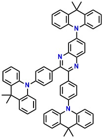 DBQ-3DMAc, 10,10'-((6-(9,9-Dimethylacridin-10(9H)-yl)quinoxaline-2,3-diyl)bis(4,1-phenylene))bis(9,9-dimethyl-9,10-dihydroacridine)