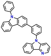 DCb-PCz, 5-(3-(9-Phenyl-9H-carbazol-3-yl)phenyl)-5H-pyrido[3,2-b]indole