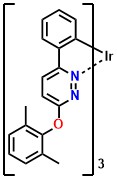 Ir(DMP)3, Tris[3-(2,6-dimethylphenoxy)-6-phenylpyridazine]iridium(III)