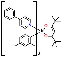Ir(dmppy-ph)2tmd, Bis(2-(3,5-dimethylphenyl)-4-phenylpyridine)(2,2,6,6-tetramethylheptane-3,5-diketonate)iridium(III)