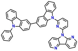 NCzmPy2Cz, 9-(6-(5H-Pyrrolo[2,3-b:4,5-b']dipyridin-5-yl)pyridin-2-yl)-9'-phenyl-9H,9'H-3,3'-bicarbazole