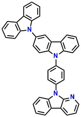 pBCb2Cz, 9-(4-(9H-Pyrido[2,3-b]indol-9-yl)phenyl)-9H -3,9'-bicarbazole