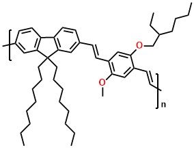 PFPV, Poly[(9,9-dioctyl-2,7-divinylenefluorenylene)-alt-{2-methoxy-5-(2-ethylhexyloxy)-1,4-phenylene}]
