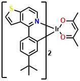 PO-01-TB, Iridium(III) bis(4-(4-tert-butylphenyl)thieno[3,2-c]-pyridinato-N,C2')acetylacetonate