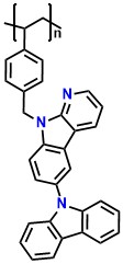 PSCbCz, Poly{6-(9H-Carbazol-9-yl)-9-(4-vinylbenzyl)-9H-pyrido-[2,3-b]indole}