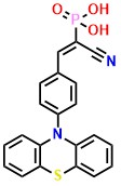 PTZ-CPA, (E)-(2-(4-(10H-phenothiazin-10-yl)phenyl)-1-cyanovinyl)phosphonic acid