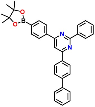 4-([1,1'-biphenyl]-4-yl)-2-phenyl-6-(4-(4,4,5,5-tetramethyl-1,3,2-dioxaborolan-2-yl)phenyl)pyrimidine