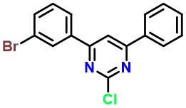 Pyrimidine, 4-(3-bromophenyl)-2-chloro-6-phenyl