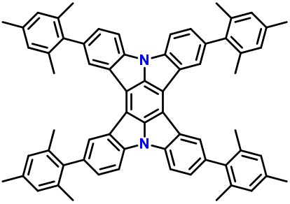 2,8,11,17-tetramesityldibenzo[2,3:5,6]pyrrolizino[1,7-bc]indolo[1,2,3-lm]carbazole
