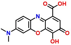 7-Dimethylamino-4-hydroxy-3-oxo-phenoxazine-1-carboxylic acid