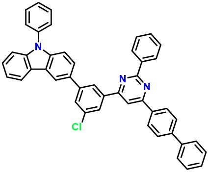3-(3-(6-(biphenyl-4-yl)-2-phenylpyrimidin-4-yl)-5-chlorophenyl)-9-phenyl-9H-carbazole