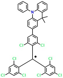 TTM-3PDMAC 2-(4-(bis(2,4,6-trichlorophenyl)methyl)-3,5-dichlorophenyl)-9,9-dimethyl-10-phenyl-9,10-dihydroacridine