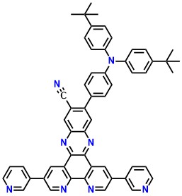 TPA-CN-N4-2PY 12-(4-(bis(4-(tert-butyl)phenyl)amino)phenyl)-2,7-di(pyridin-3-yl)dipyrido[3,2-a:2',3'-c]phenazine-11-carbonitrile
